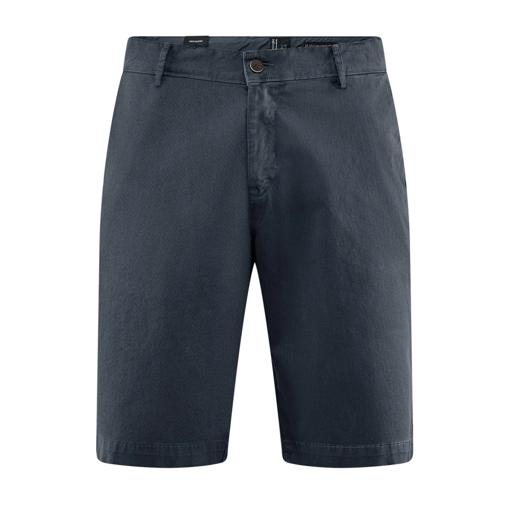 Bomboogie Homme Bleu - Bermuda Chino En Gabardine Avec Micro-Imprimé - Shorts - Taille: W33