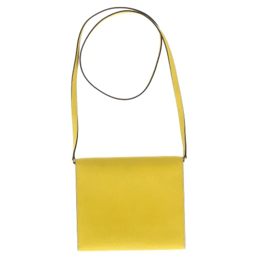 Hermès Vintage Pre-owned Leather clutches Yellow Dames