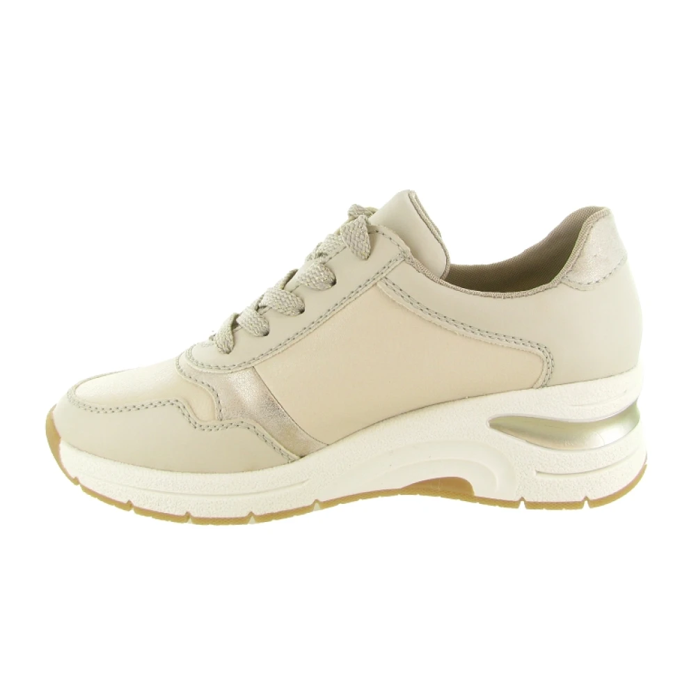 Rieker N9301 Wedge Trainer Dames Schoenen Beige