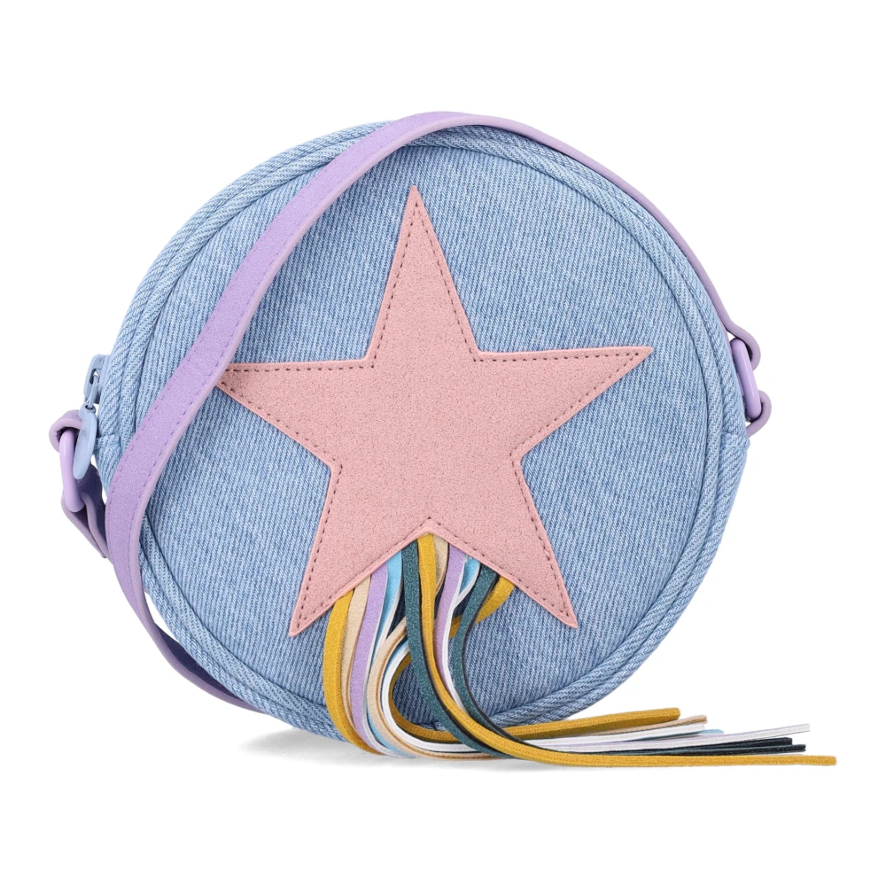 Stella Mccartney Girls Blue Star Motif Denim Crossbody Bag - Bags - One Size - Kids
