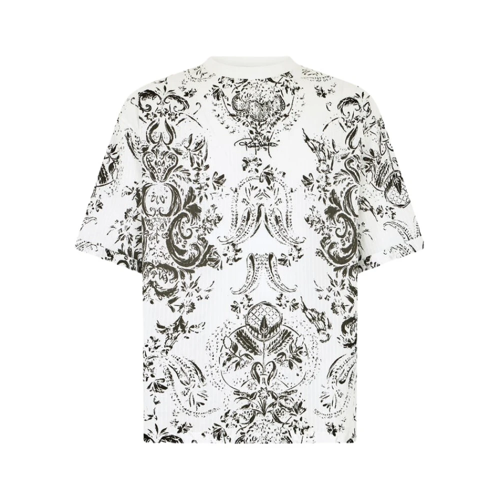 Roberto Cavalli Hombre Camiseta Con Motivo Ornamental