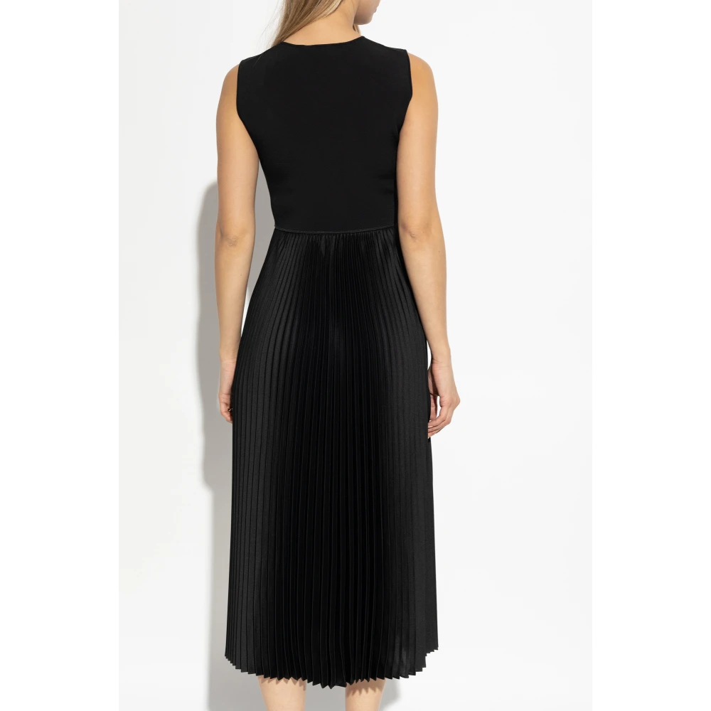 Theory Jurk met geplooide rok Black Dames