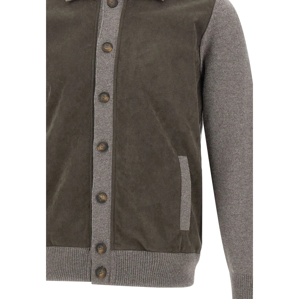 Gran Sasso Alcantara Duifgrijs Wollen Jas Beige Heren