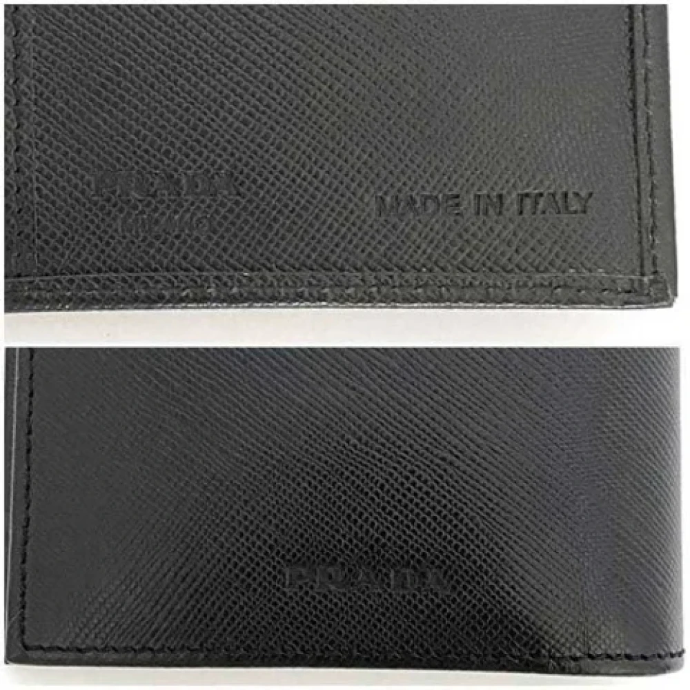 Prada Vintage Pre-owned Leather wallets Black Dames