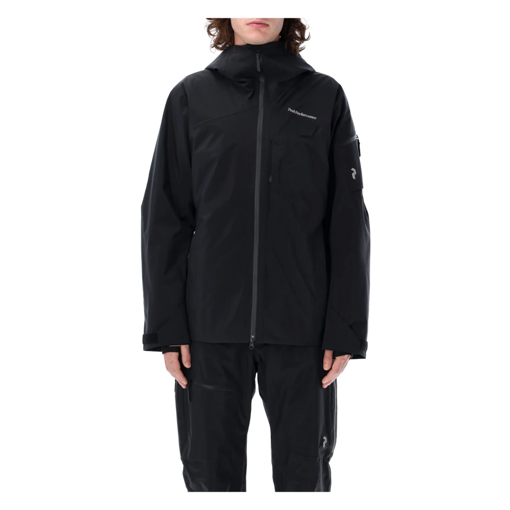 Peak Performance Zwarte Skiwear Jas Aw24 Black Heren