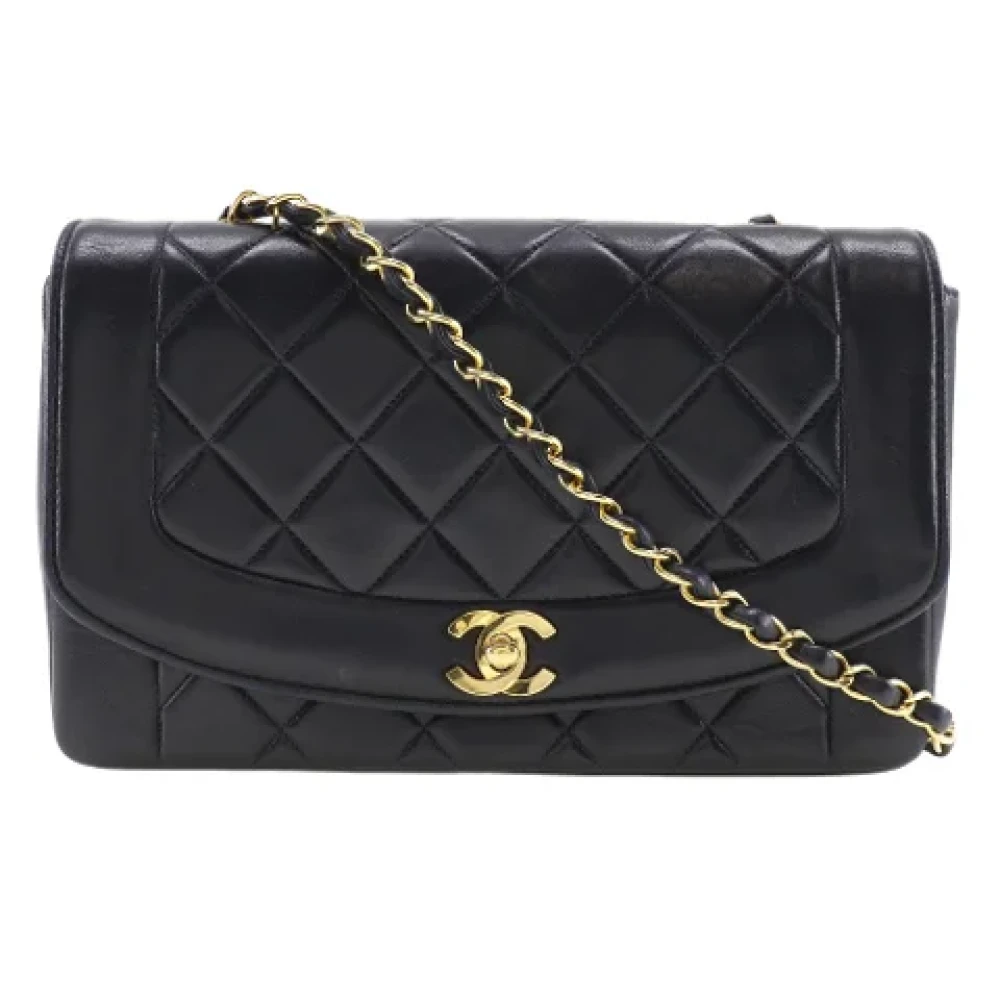 Chanel Vintage Pre-owned Leather shoulder-bags Black Dames