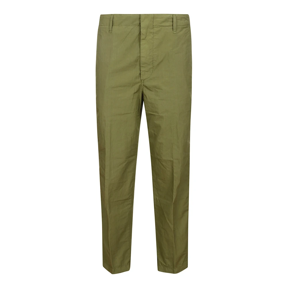 Dondup Women's Green Slim-Fit Trousers, W30, Janis Carrot Chino Trousers