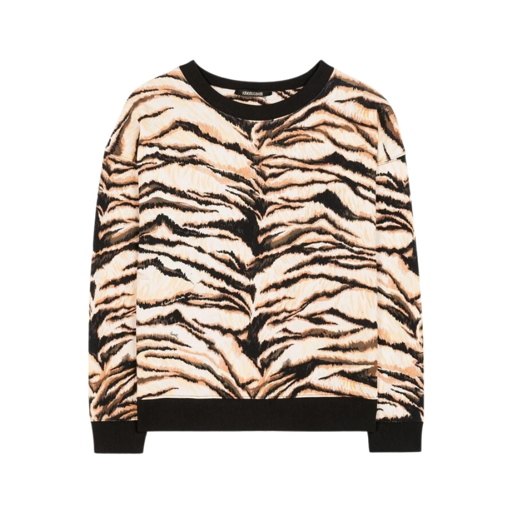 Roberto Cavalli Vrijheid-Print Sweatshirt Ronde Hals Lange Mouwen Multicolor Dames