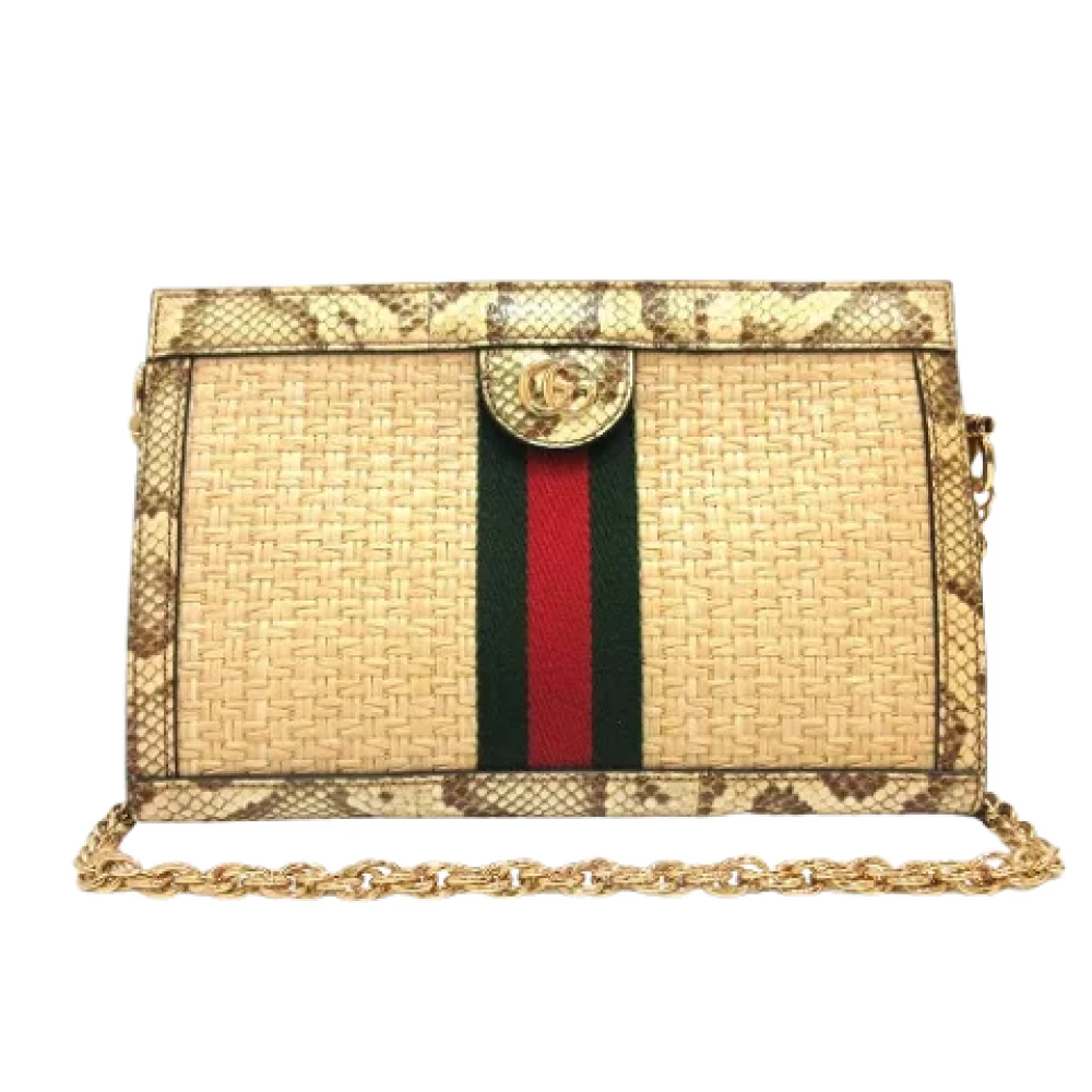 Gucci Vintage Pre-owned Fabric gucci-bags Beige Dames