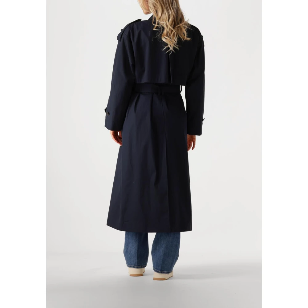Tommy Hilfiger Blauwe Oversized Trench Coat Blue Dames