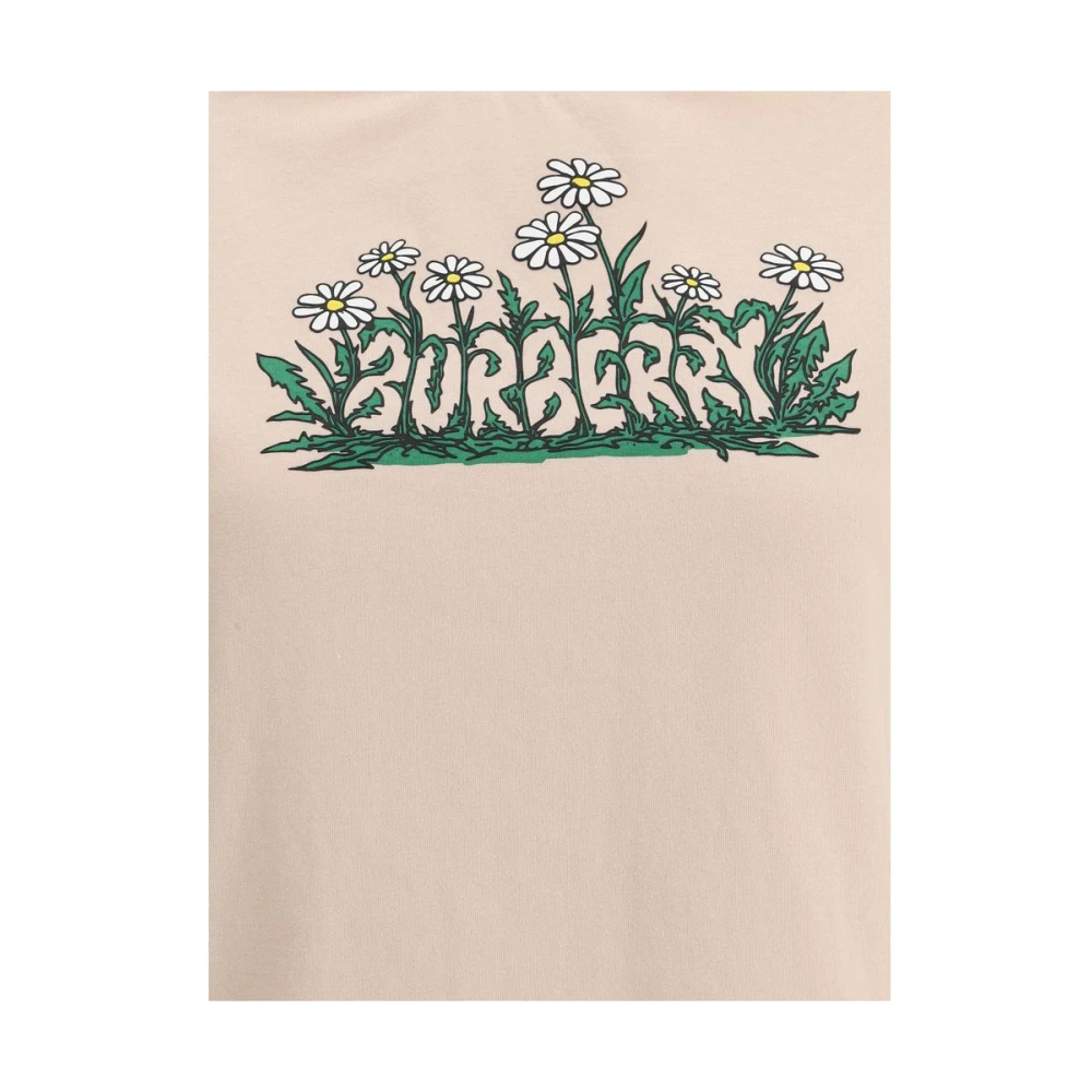 Burberry Monogram Print Katoenen T-Shirt Pink Dames