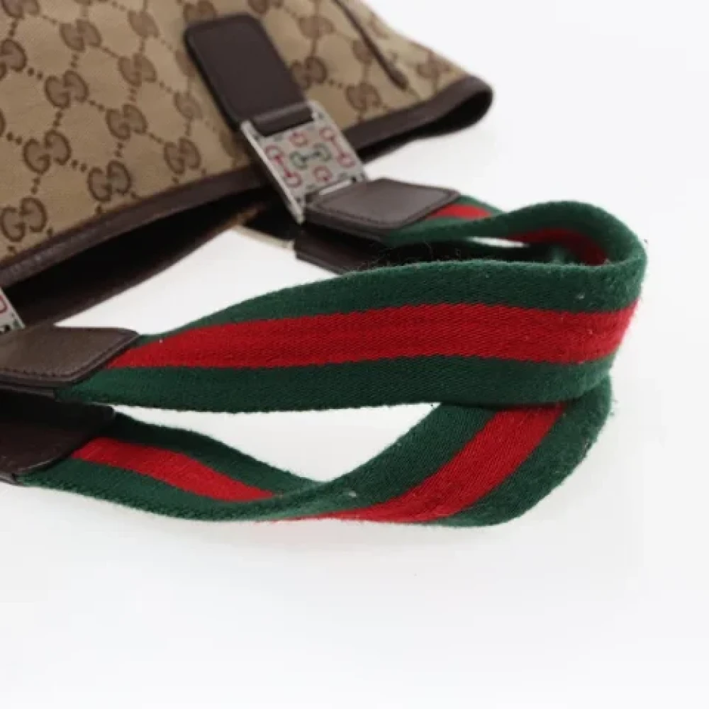 Gucci Vintage Pre-owned Canvas gucci-bags Beige Dames