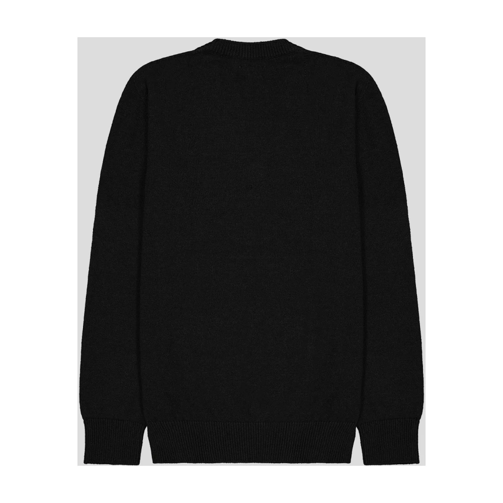 Laneus Wol V-hals Gebreid Black Heren