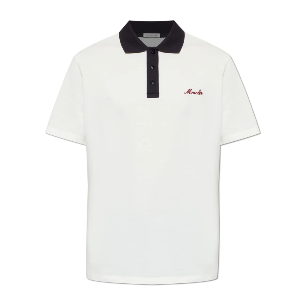 Moncler Men's Beige Polo With Logo