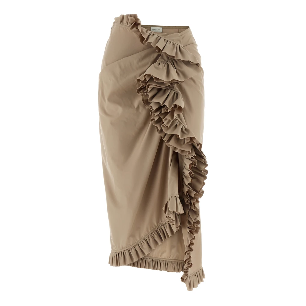 Dries Van Noten Women's Beige Midi Skirts, Xs, Sina Midi Skirt