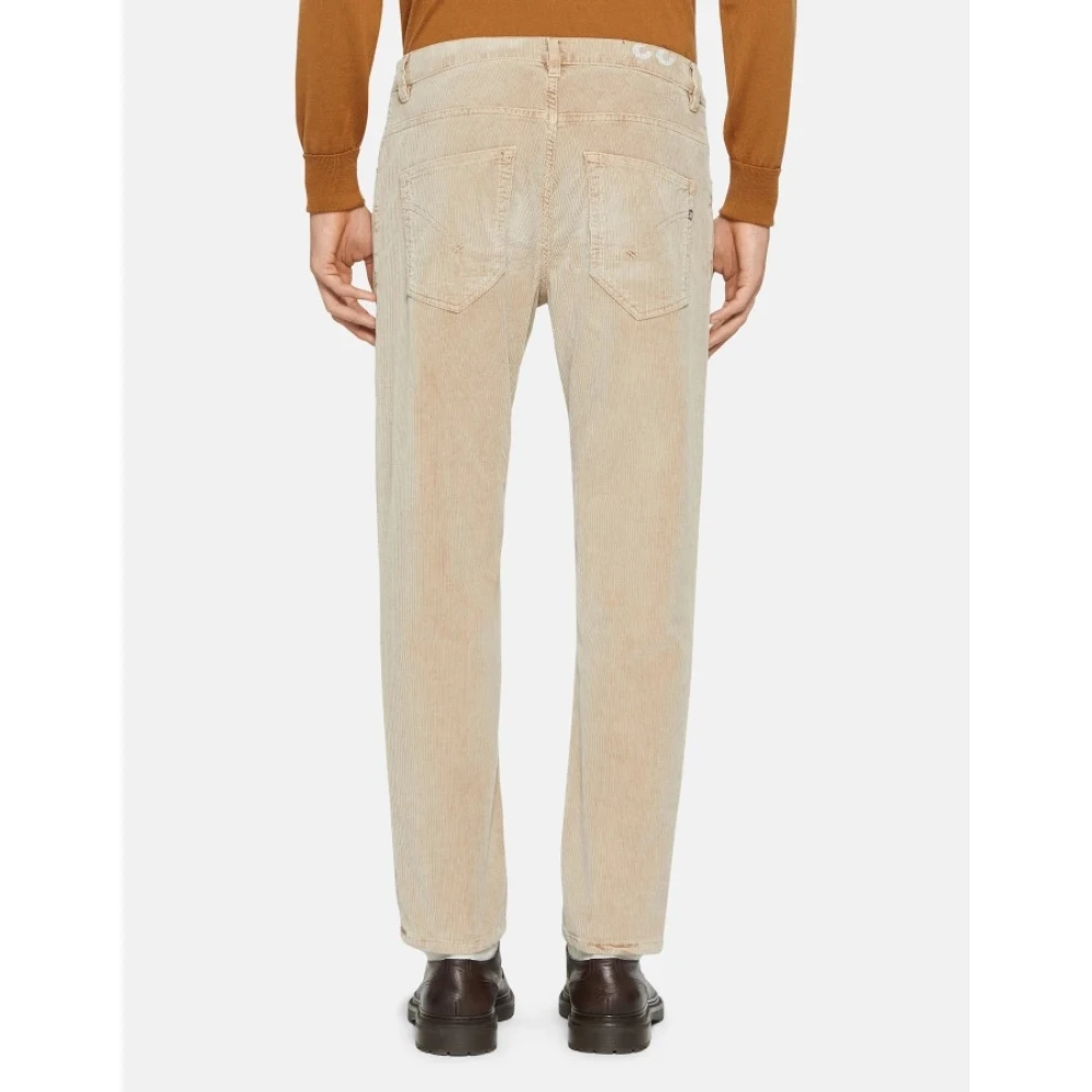 Dondup Ribfluwelen wortelbroek in Brighton-stijl Beige Heren