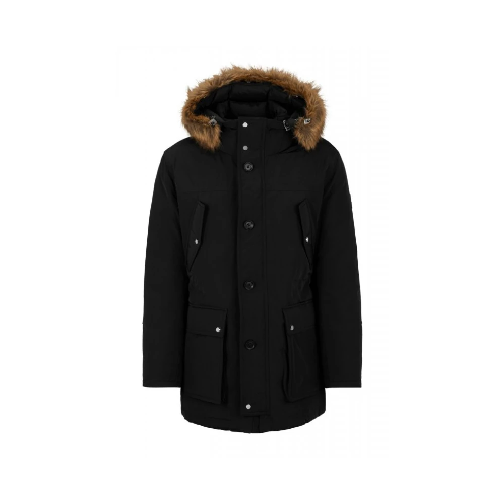 Hugo Mannelijk Zwart Jassen Heren, 2XL, Dadico Parka