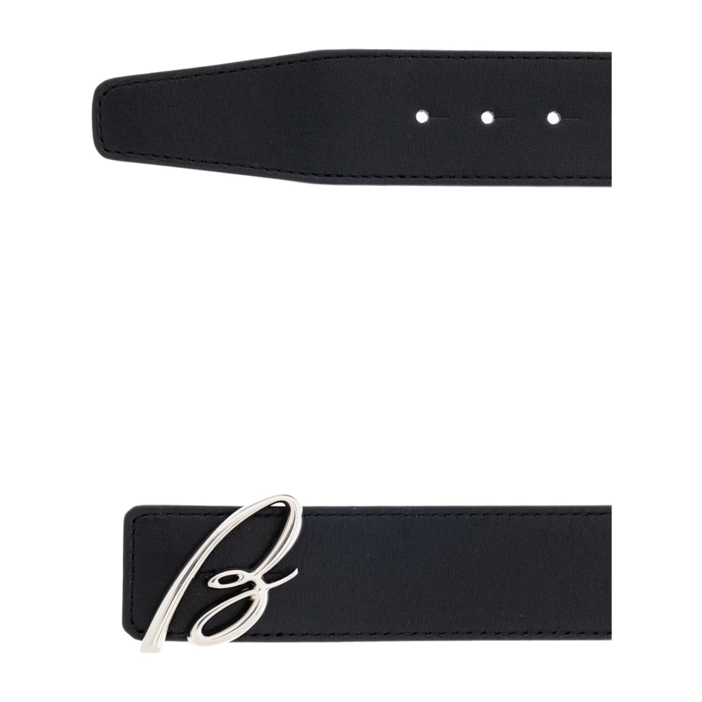 Brioni Dubbelzijdige riem Black Heren