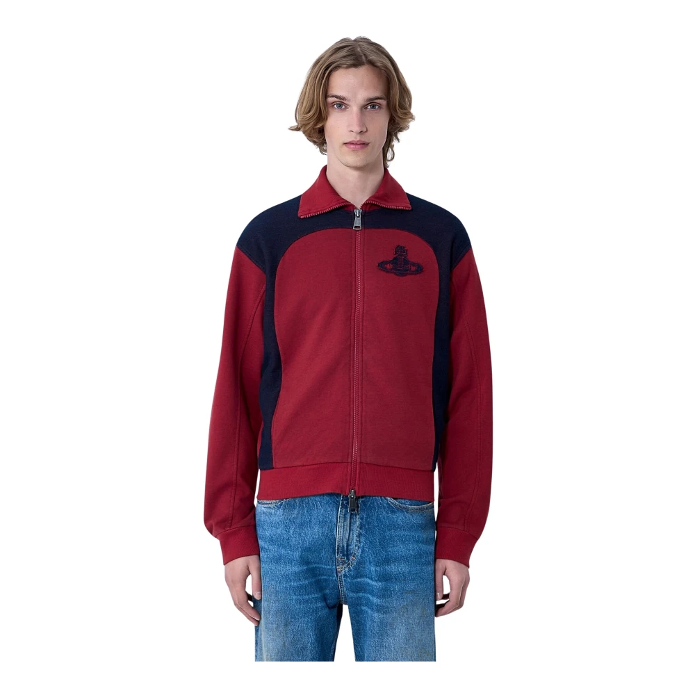 Vivienne Westwood Men's Red Zip-Throughs, Xl, Alien Track Jacket