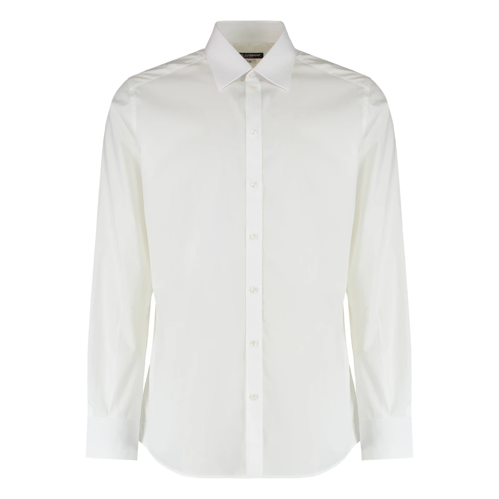 Dolce & Gabbana Men's White Formal Shirts, M, Cotton Shirt