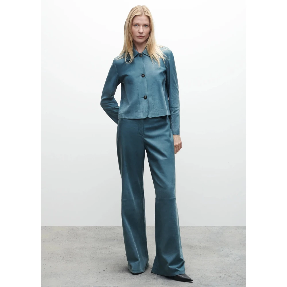 Arma Blauwe Suède Knoopjas Blue Dames