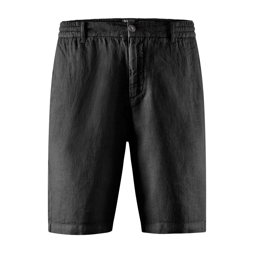 Bomboogie Uomo Nero - Linen Jogger Bermuda - Shorts - M