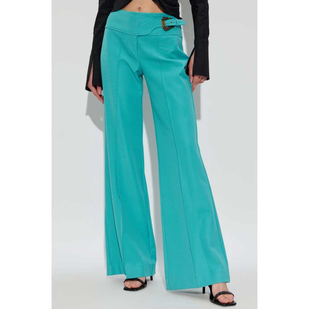 Versace Jeans Couture Broek met stiksels op de benen Blue Dames