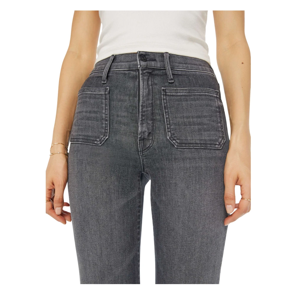 Mother Zak Twister Sneak Jeans Grijs Gray Dames