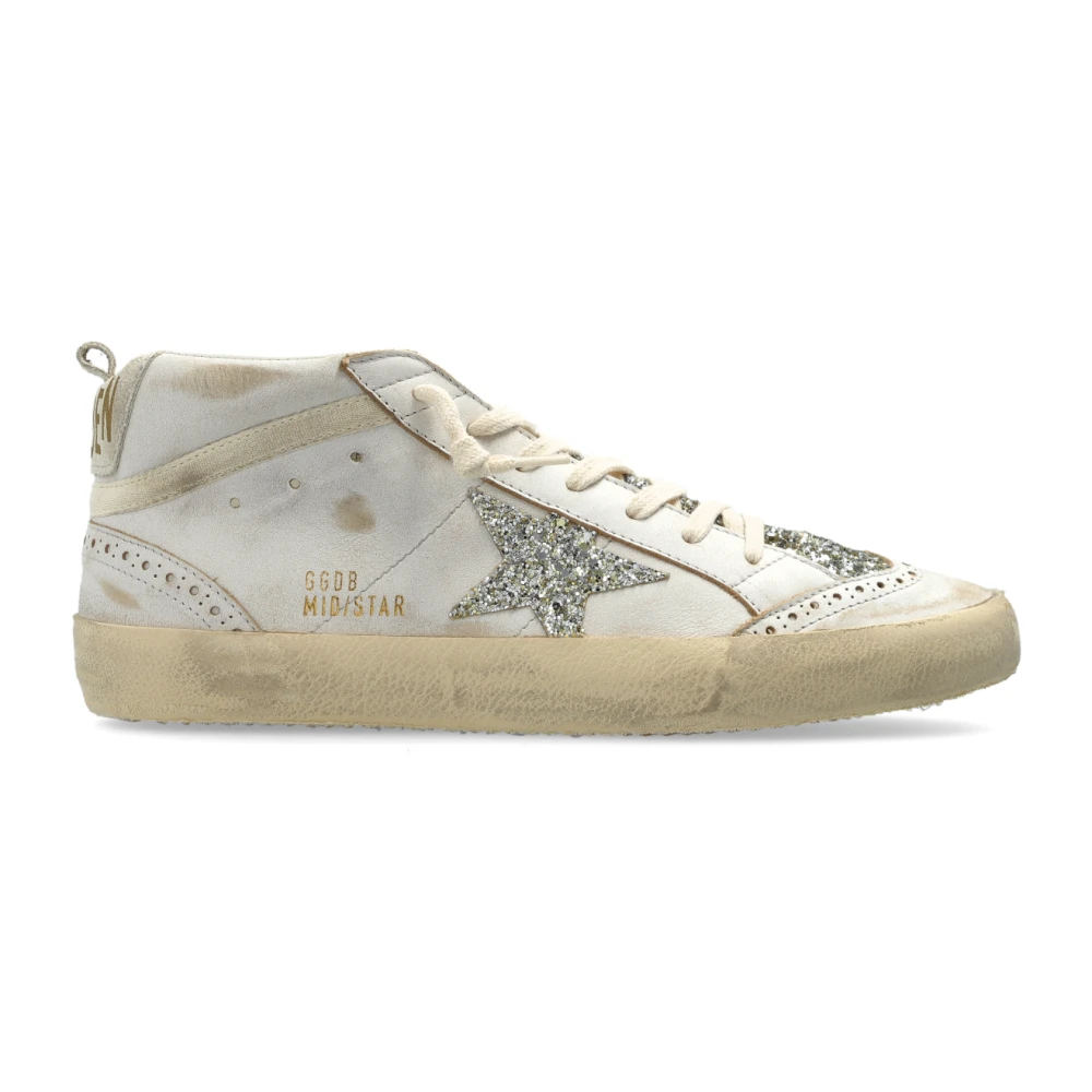 Golden Goose Women's Beige Sneakers, 4 Uk, Mid Star Classic Sports Shoes