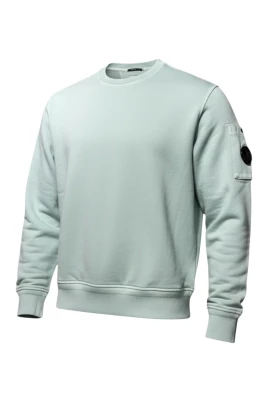 Diagonal Crew Neck Resist Dyed Sweat