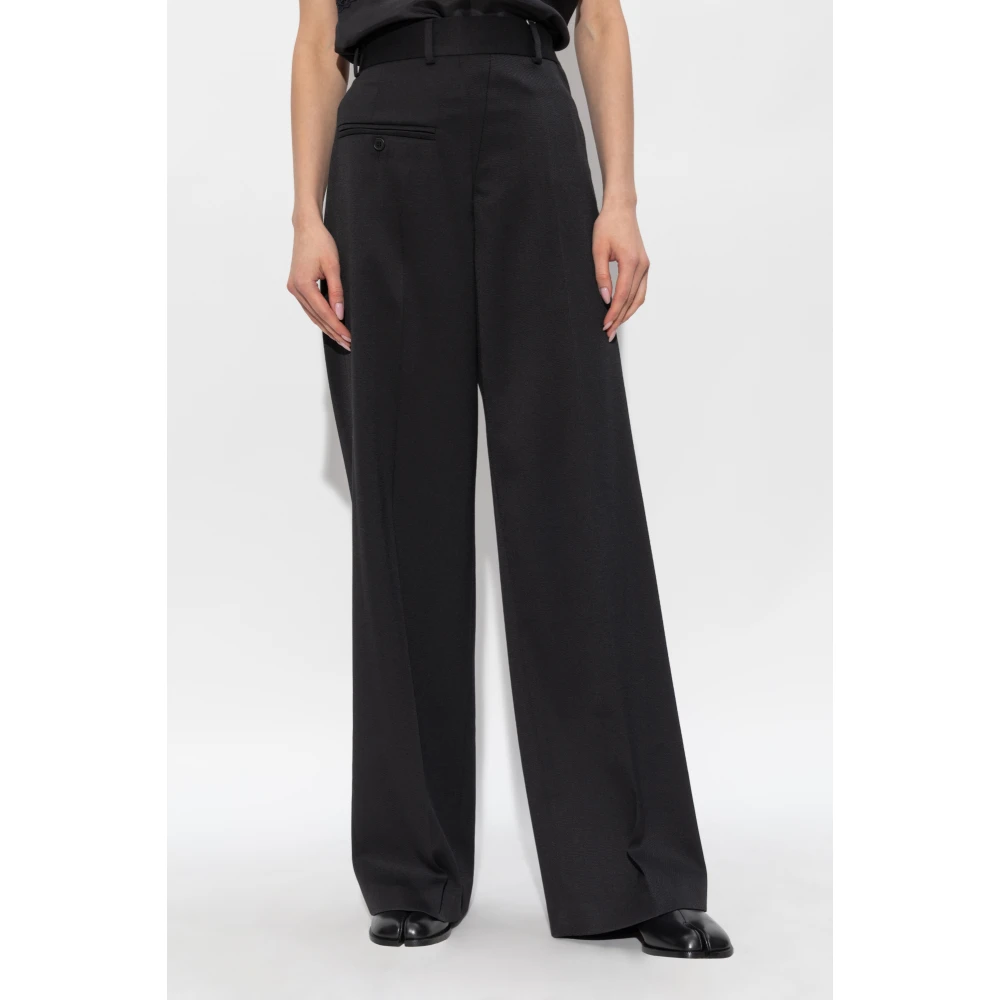 MM6 Maison Margiela Creased Trousers Black Dames