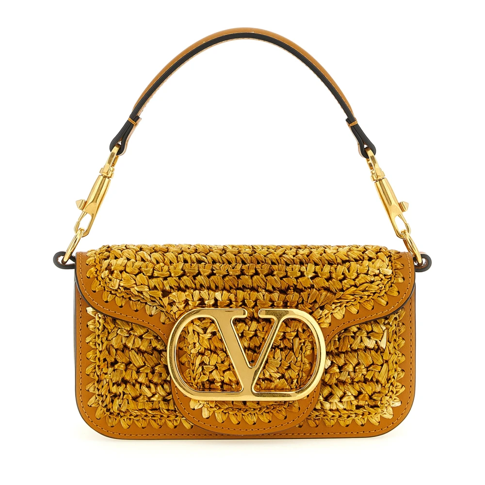 Valentino Garavani Women's Yellow Handbags, One Size, Small Locò Shoulder Bag