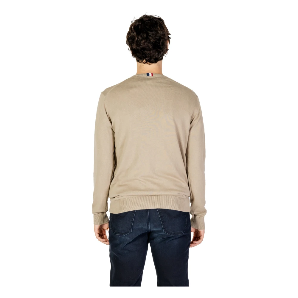 U.s. Polo Assn. Beige V-hals Gebreide kleding Herfst Winter Mannen Beige Heren