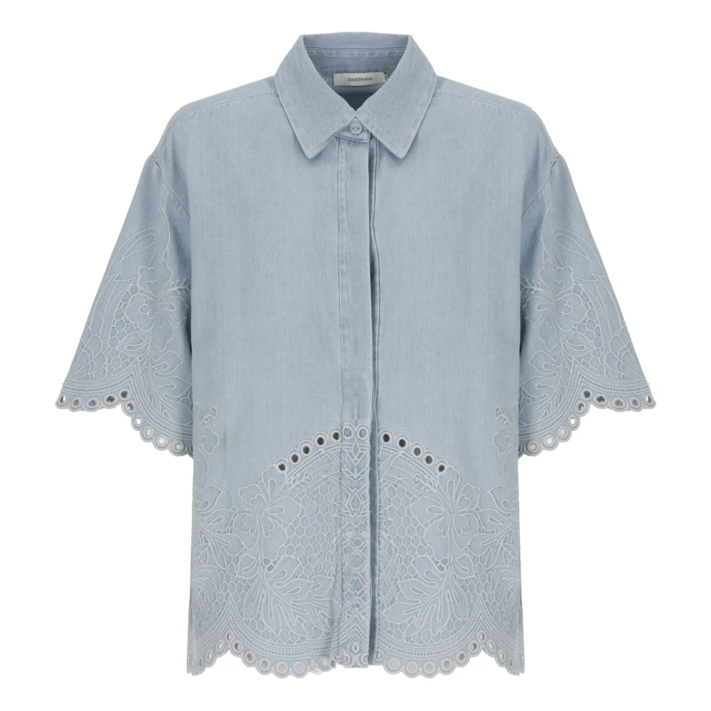 Zimmermann Women's Blue Shirts, 2XS, Daylight Denim Shirt