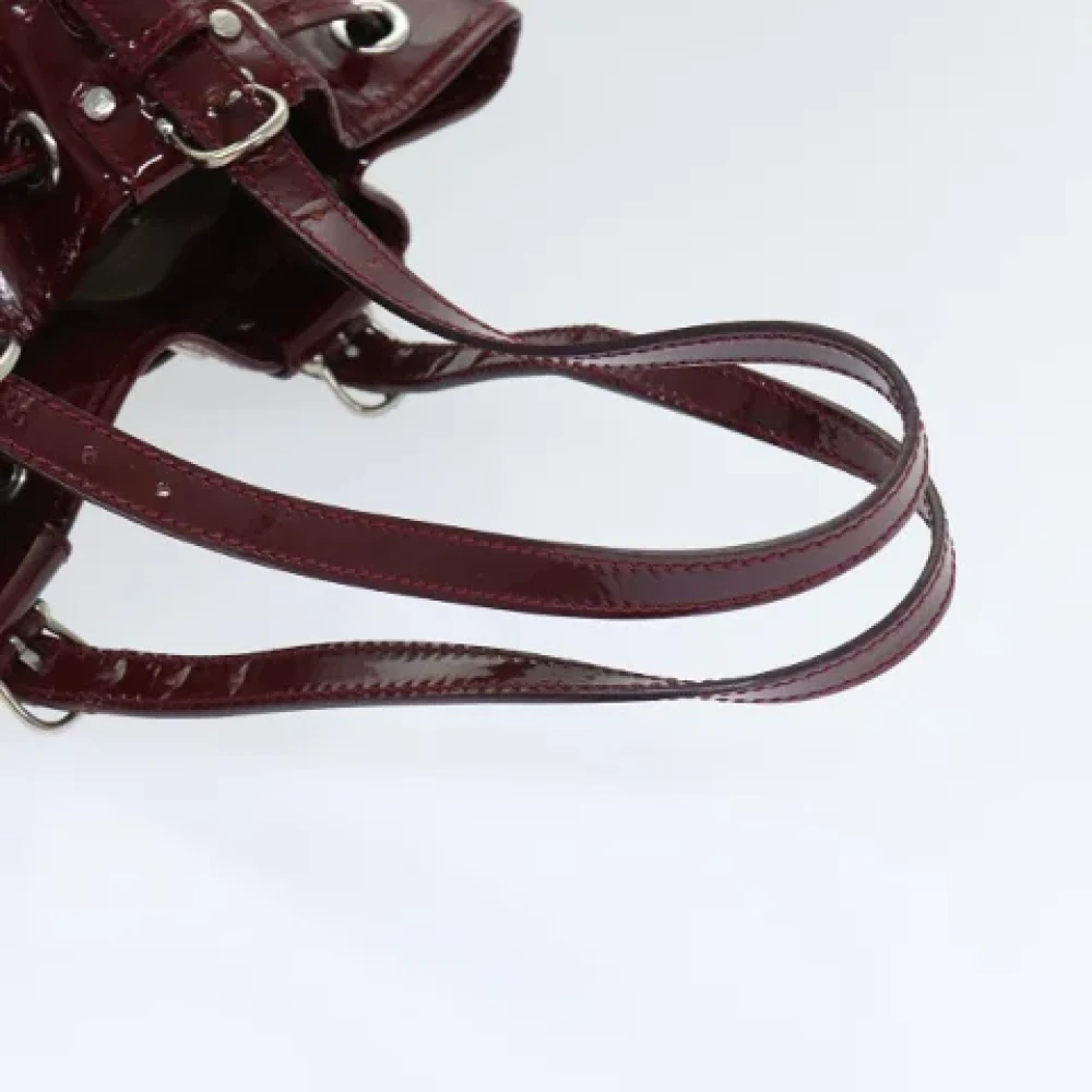 Burberry Vintage Pre-owned Canvas handbags Red Dames