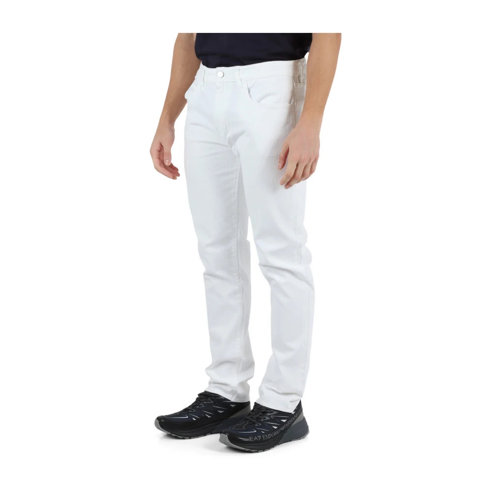 Armani Exchange Slim Fit Vijf Zakken Jeans White Heren