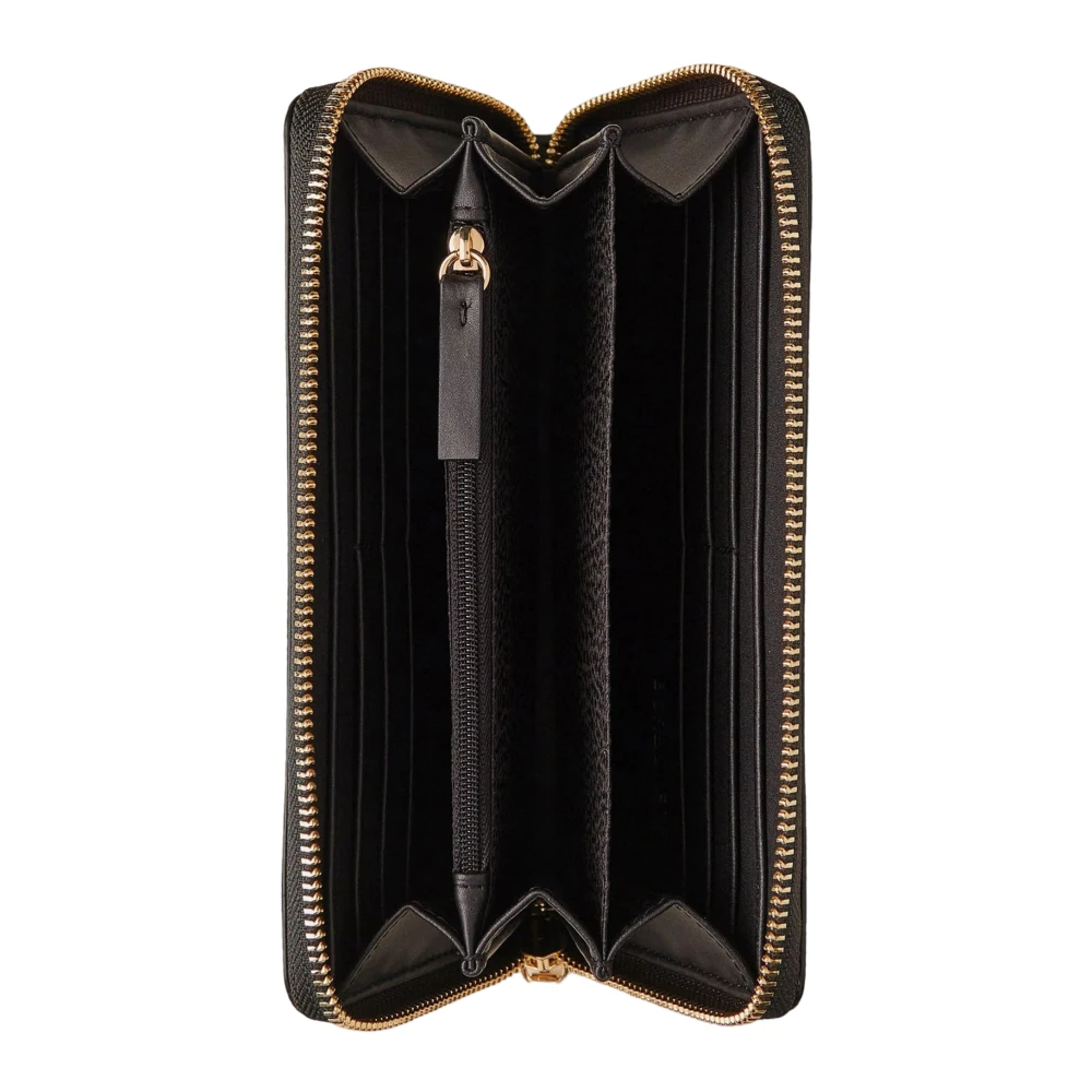 Borbonese Compact Leren Ritsportemonnee Brown Dames