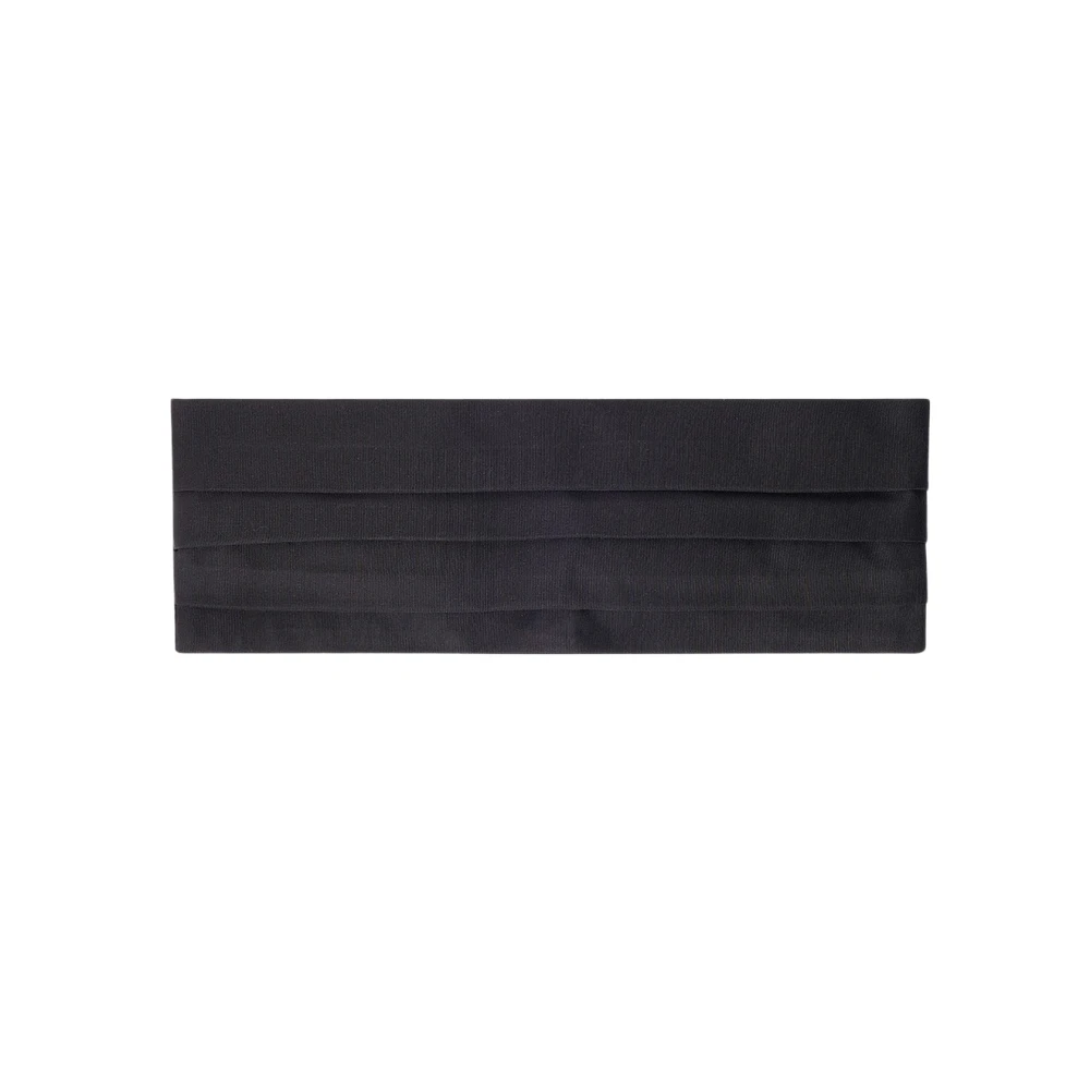Kiton Zwarte Zijden Cummerbund Accessoire Black Unisex