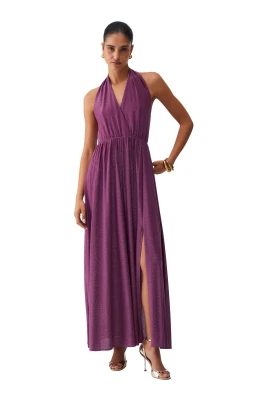 Abito lungo in lurex