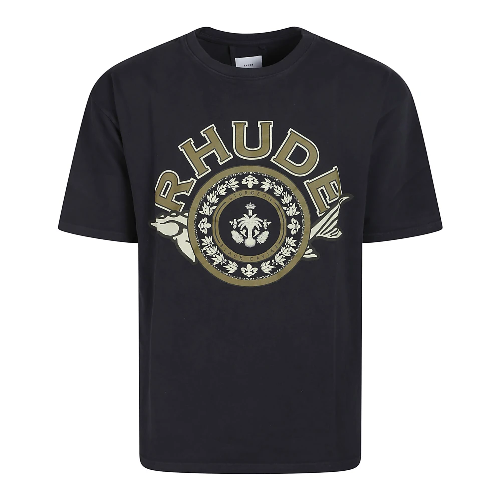 Rhude Luxury Caviar Print Tee Black Heren