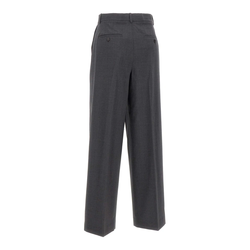 Theory Antracietgrijze Wollen Broek Gray Dames