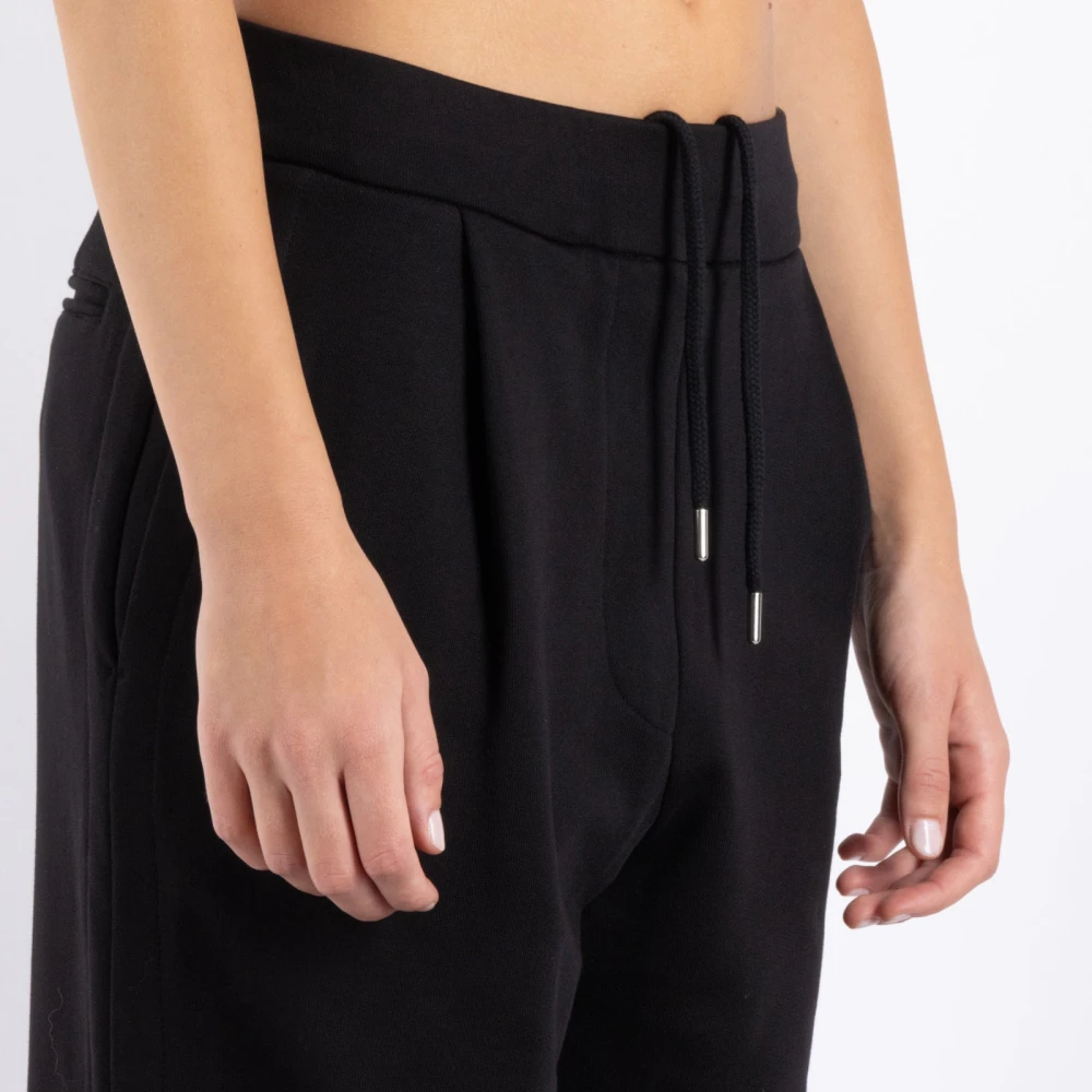 Dries Van Noten Zwarte katoenen broek Black Dames