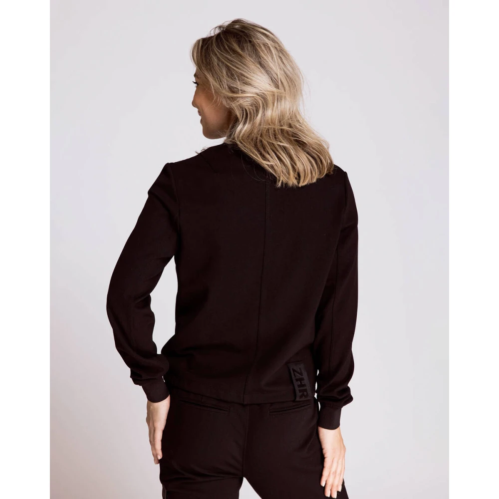 Zhrill Stijlvolle Jas met Zhdals Ontwerp Black Dames