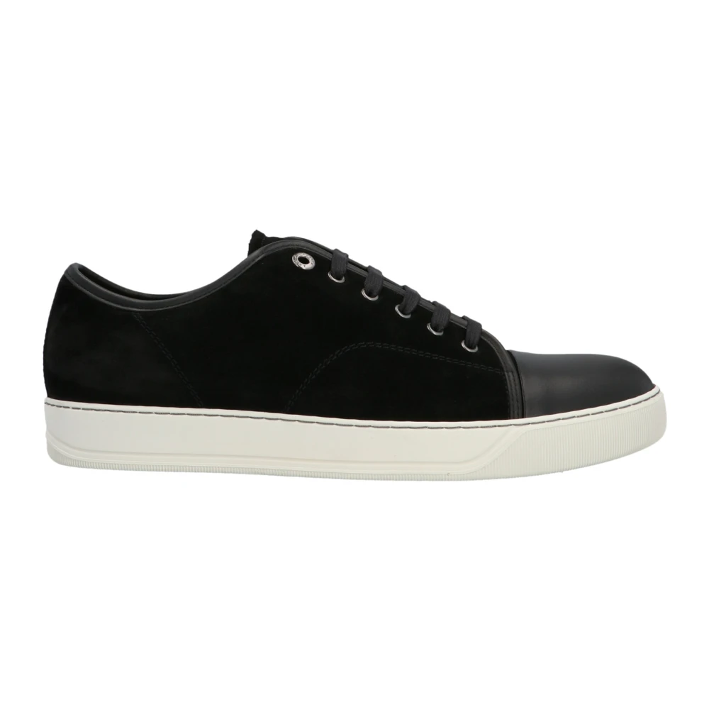 Lanvin Dbb1 Leren en Suède Sneakers Heren Schoenen Zwart