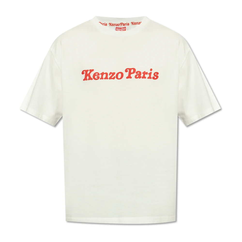 Kenzo Uomo Bianco T-Shirt Con Stampa