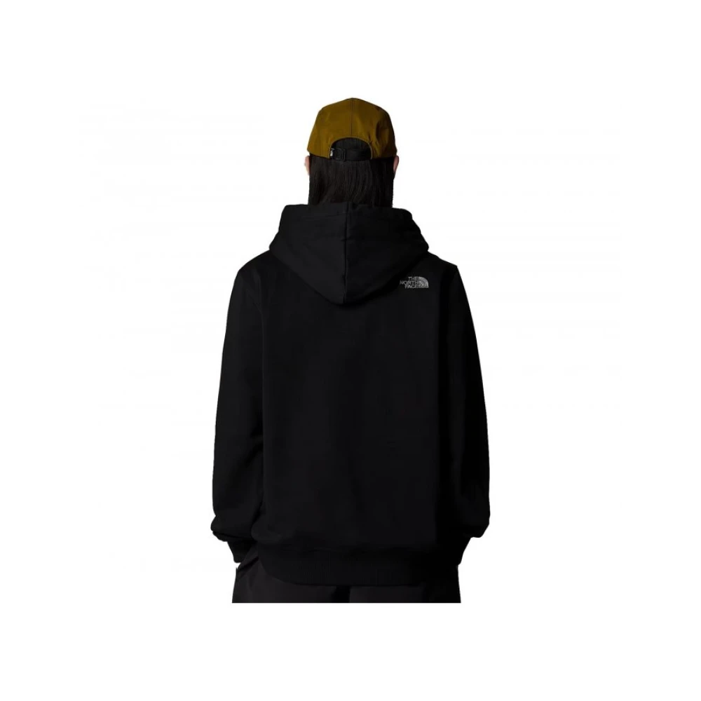 The North Face Geborduurde hoodie met kangoeroezak Black Heren