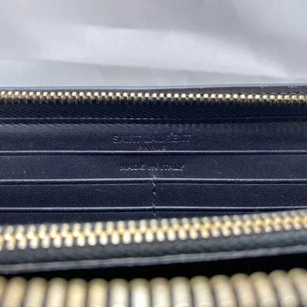 Yves Saint Laurent Vintage Pre-owned Leather wallets Black Dames