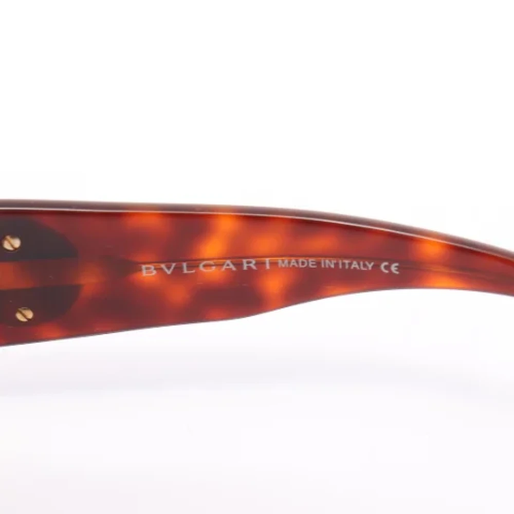 Bvlgari Vintage Pre-owned Plastic sunglasses Brown Heren