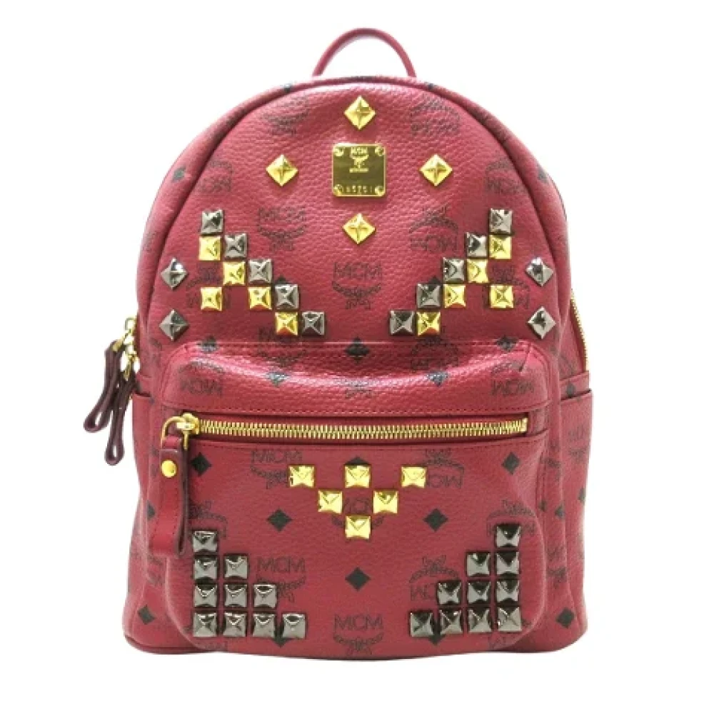 MCM Pre-owned Canvas backpacks Red Dames