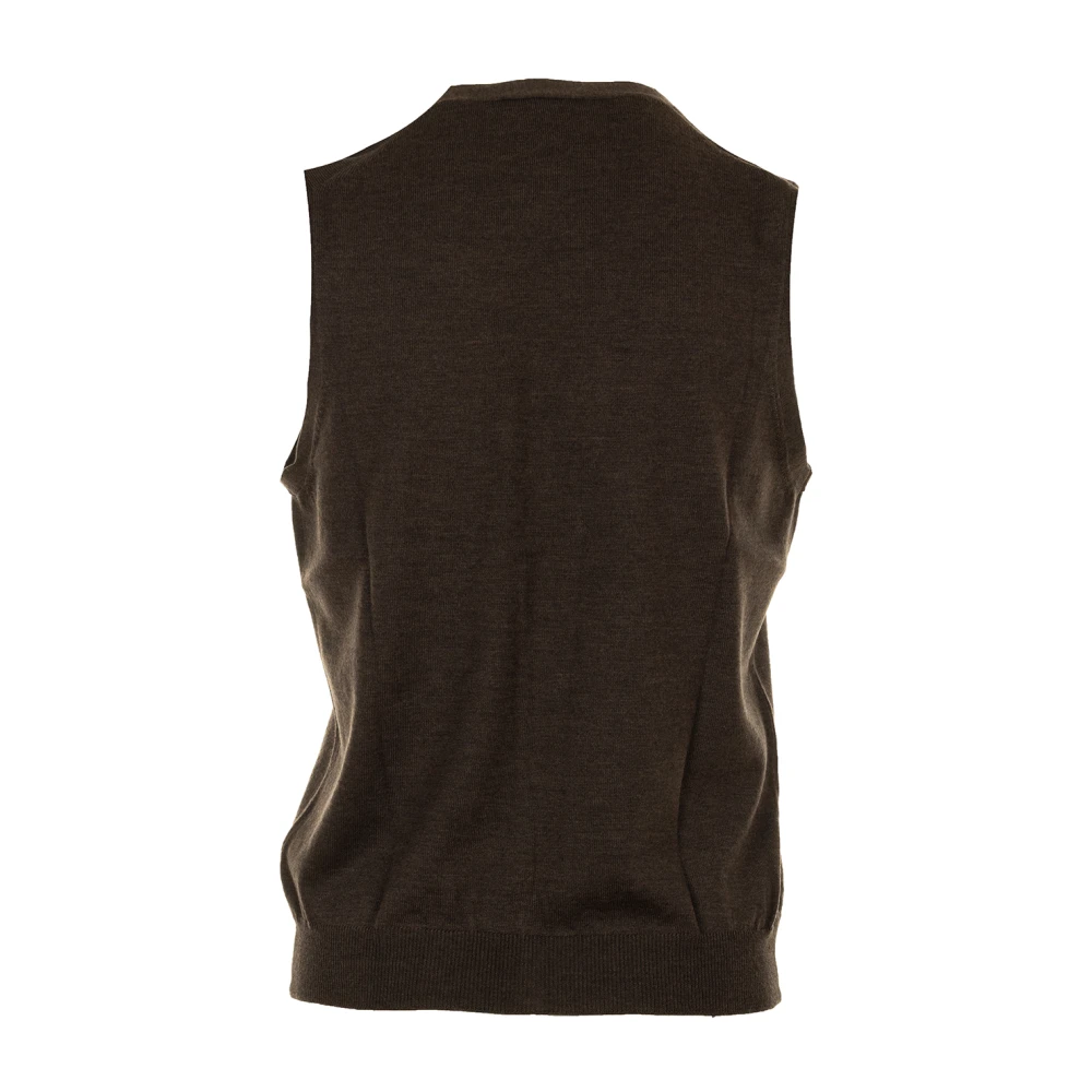 Gran Sasso Bruine Sweater Vest Brown Heren